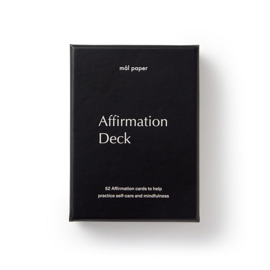 Mal Paper Affirmation Card Deck - 52 Pack | Great for Mindfulness Challenge, Mantras, Meditation Tools, Inspirational Cards and as a Positive Thinking Tool | Gratitude Card Gifts for Men and Women