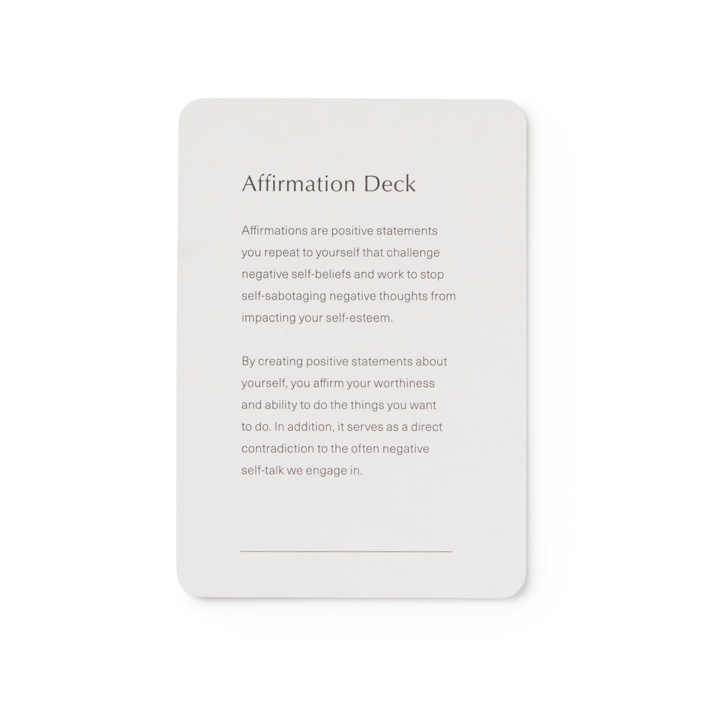 Mal Paper Affirmation Card Deck - 52 Pack | Great for Mindfulness Challenge, Mantras, Meditation Tools, Inspirational Cards and as a Positive Thinking Tool | Gratitude Card Gifts for Men and Women
