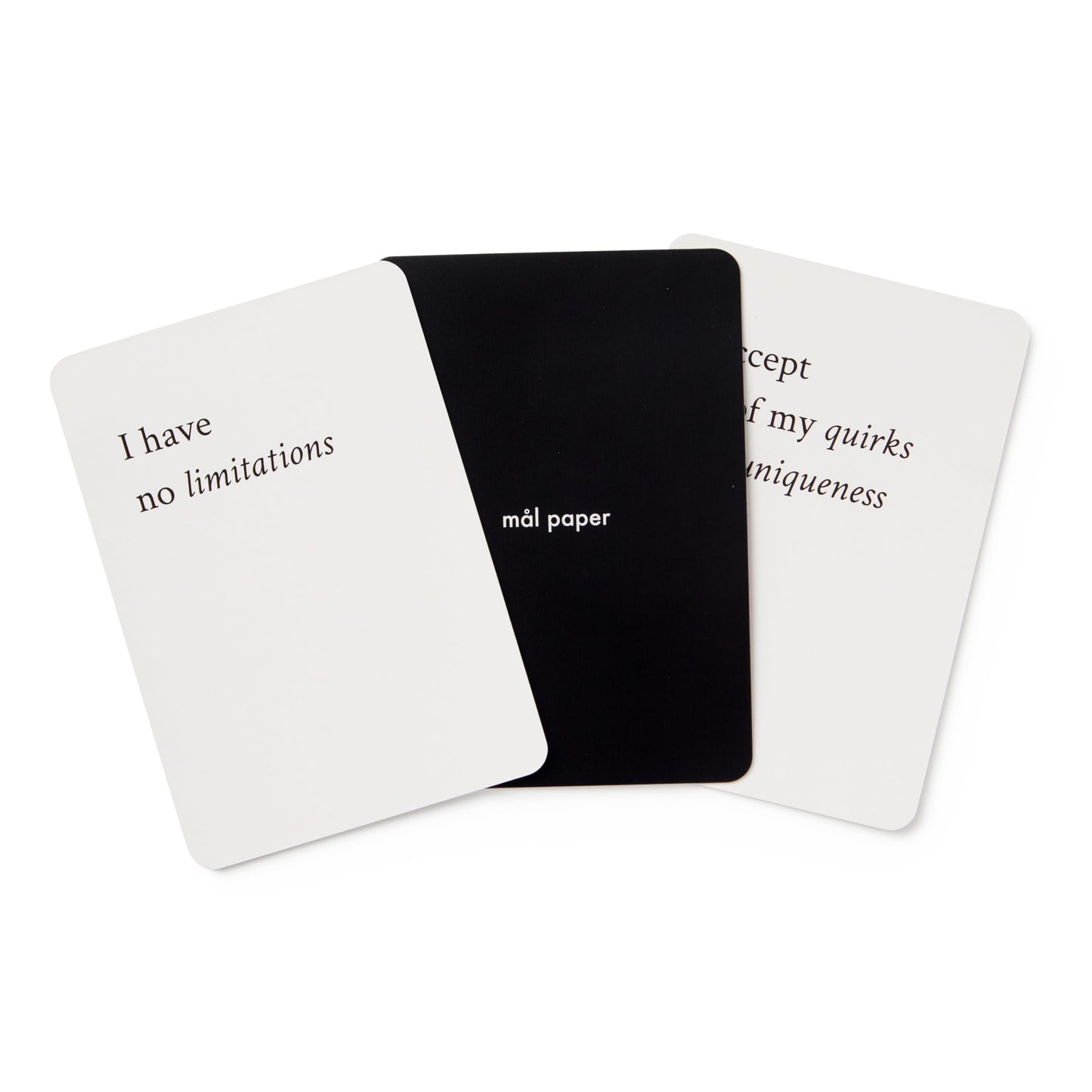 Mal Paper Affirmation Card Deck - 52 Pack | Great for Mindfulness Challenge, Mantras, Meditation Tools, Inspirational Cards and as a Positive Thinking Tool | Gratitude Card Gifts for Men and Women