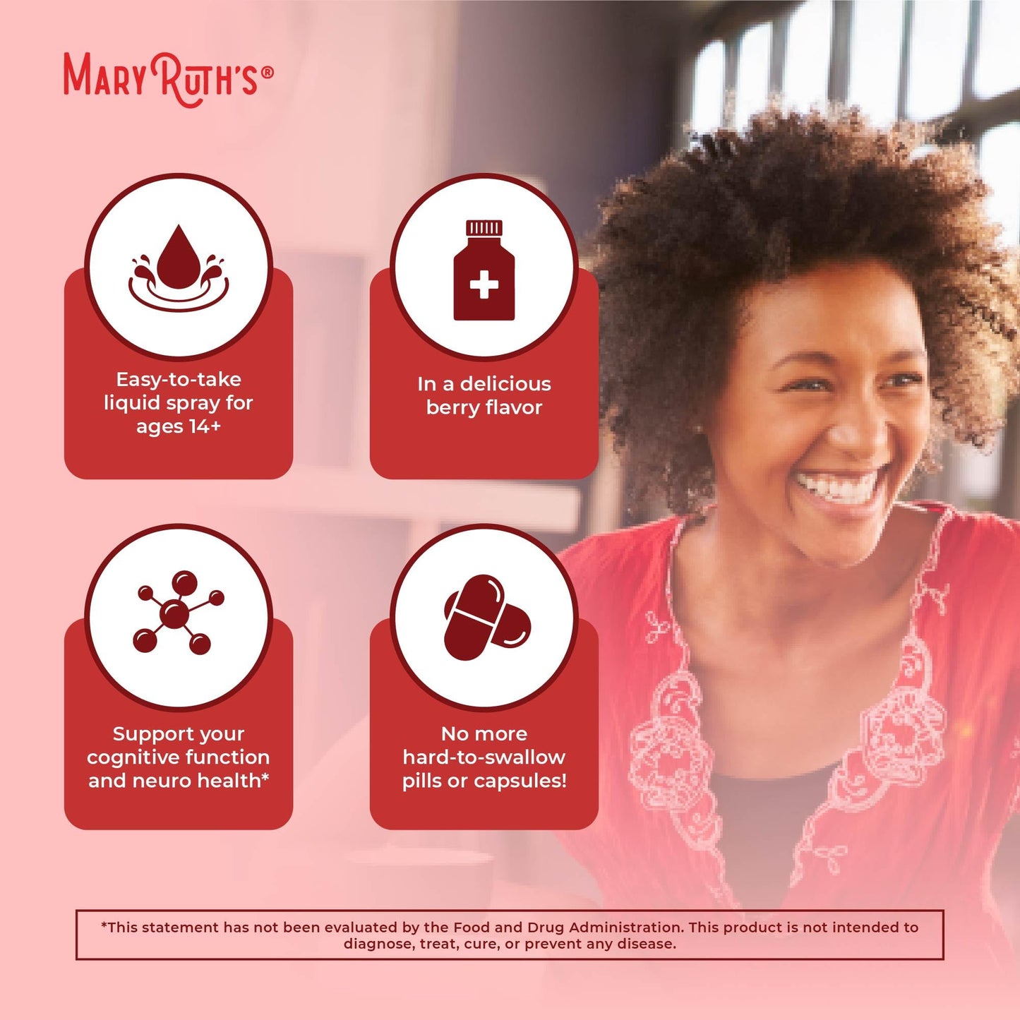 MaryRuth Organics Vitamin B12 Liquid Spray | Vegan, Non-GMO, Gluten-Free | USDA Organic Supplement | Energy & Nervous System Support | B12 Vitamins for Women & Men | 1,500 mcg | 1 Fl Oz